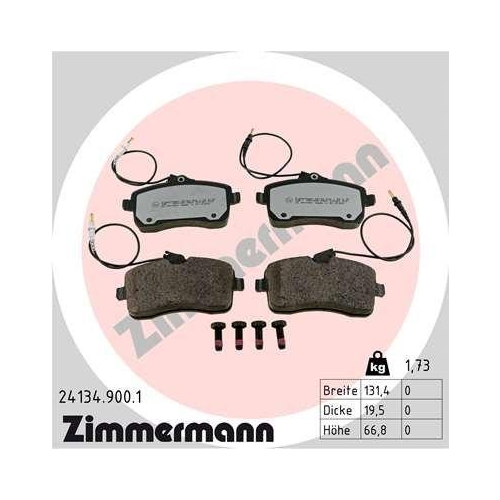 ZIMMERMANN Bremsbelagsatz, Scheibenbremse rd:z