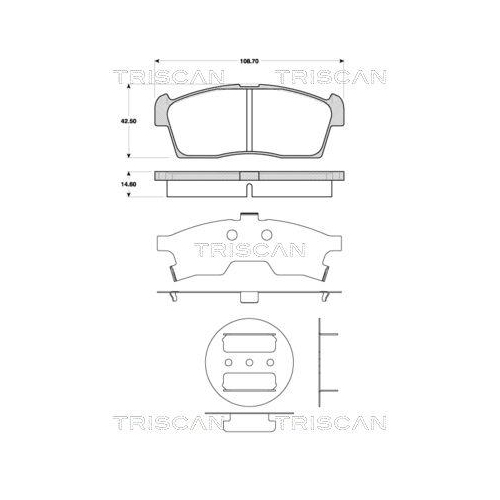 TRISCAN Bremsbelagsatz, Scheibenbremse