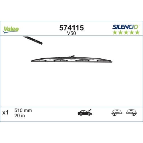 VALEO Wischblatt SILENCIO CONVENTIONAL SINGLE