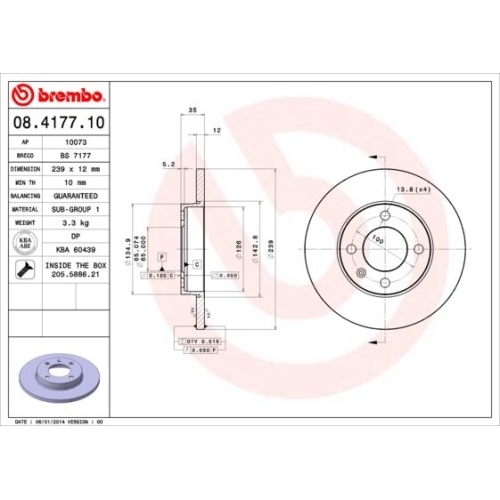 BREMBO Bremsscheibe PRIME LINE