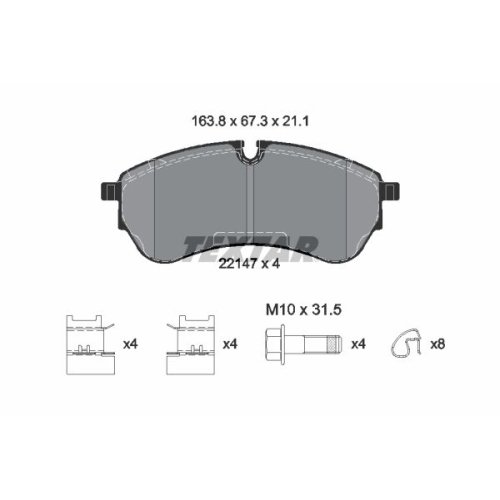 TEXTAR Bremsbelagsatz, Scheibenbremse Q+