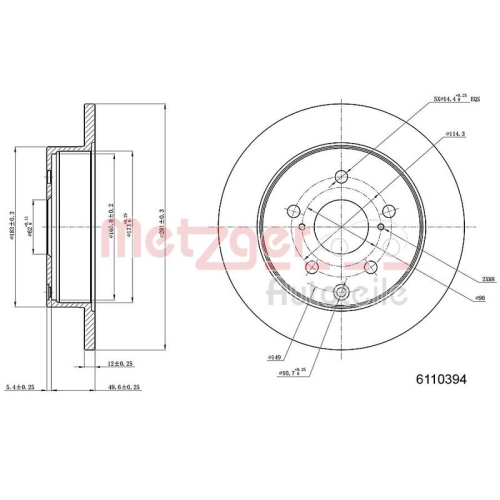 METZGER Bremsscheibe GREENPARTS