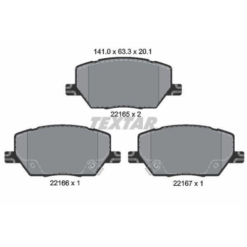 TEXTAR Bremsbelagsatz, Scheibenbremse Q+