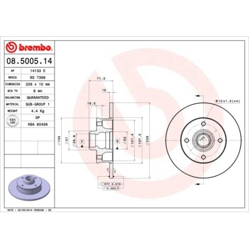 BREMBO Bremsscheibe PRIME LINE