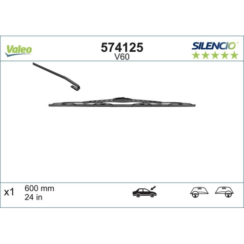 VALEO Wischblatt SILENCIO CONVENTIONAL SINGLE