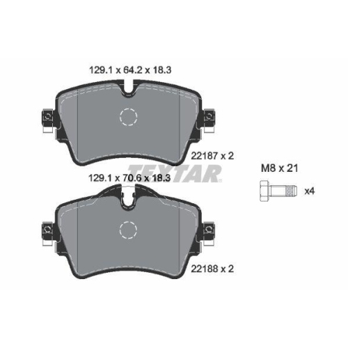 TEXTAR Bremsbelagsatz, Scheibenbremse Q+