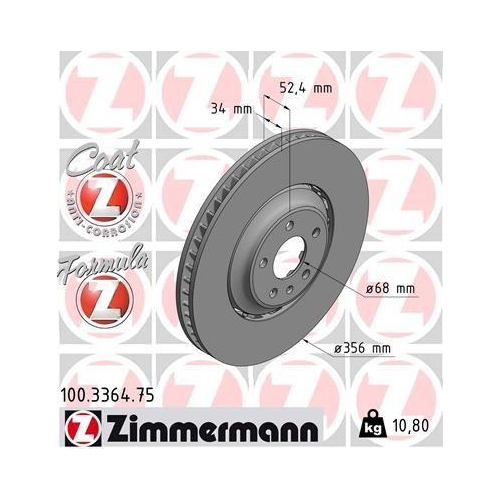 ZIMMERMANN Bremsscheibe FORMULA Z