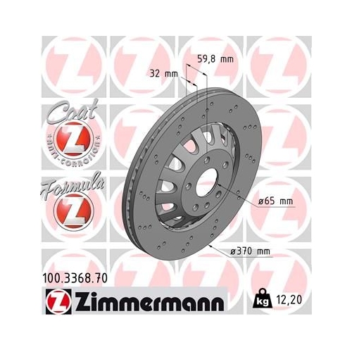 ZIMMERMANN Bremsscheibe FORMULA Z