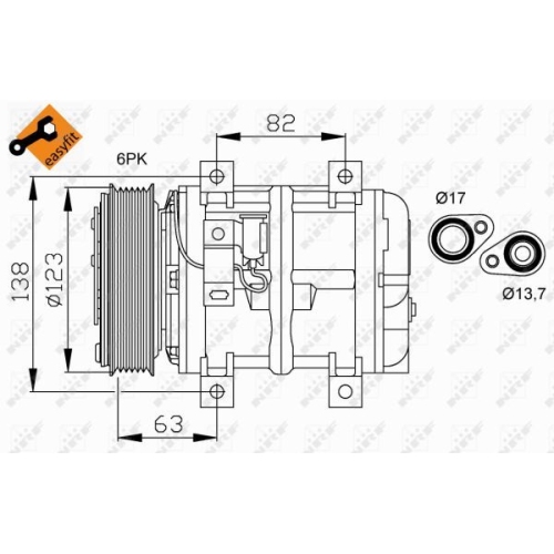 NRF Kompressor, Klimaanlage EASY FIT