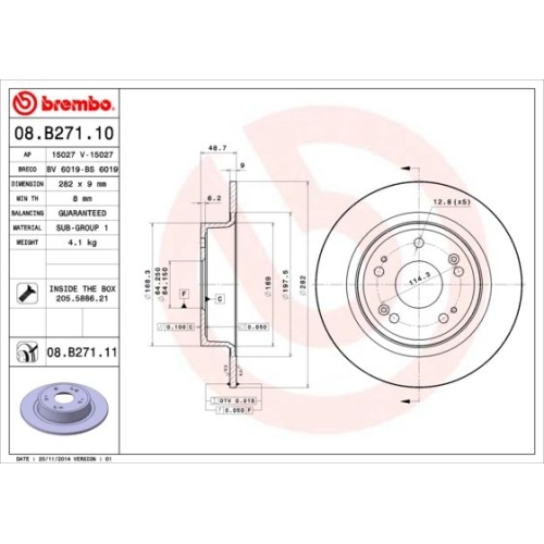 BREMBO Bremsscheibe PRIME LINE - UV Coated