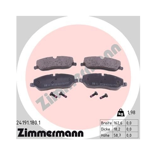 ZIMMERMANN Bremsbelagsatz, Scheibenbremse