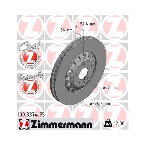 ZIMMERMANN Bremsscheibe FORMULA Z