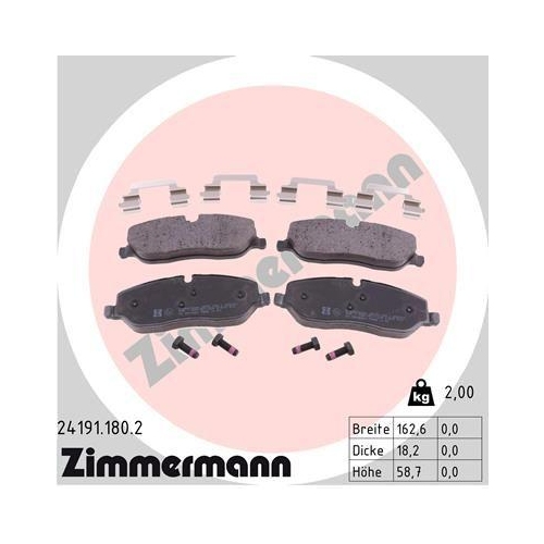 ZIMMERMANN Bremsbelagsatz, Scheibenbremse