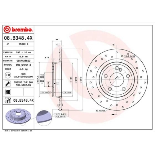 BREMBO Bremsscheibe XTRA LINE - Xtra