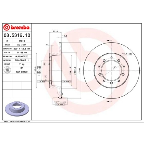 BREMBO Bremsscheibe PRIME LINE