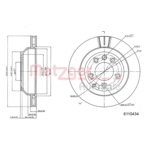 METZGER Bremsscheibe GREENPARTS