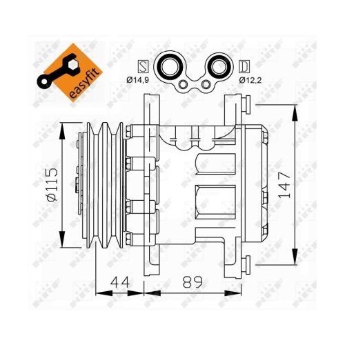 NRF Kompressor, Klimaanlage EASY FIT