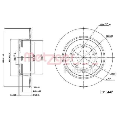 METZGER Bremsscheibe GREENPARTS