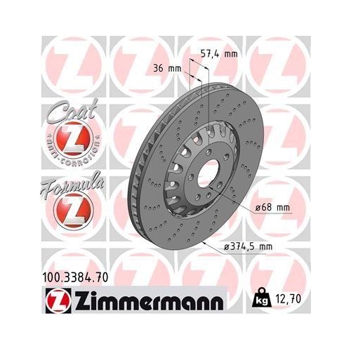 ZIMMERMANN Bremsscheibe FORMULA Z