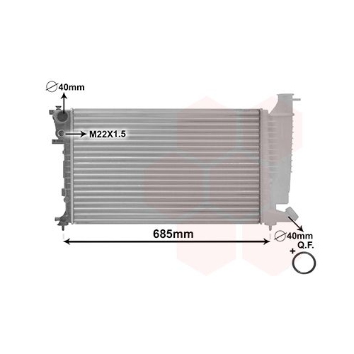 VAN WEZEL Kühler, Motorkühlung *** IR PLUS ***