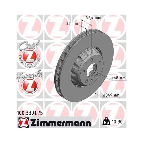 ZIMMERMANN Bremsscheibe FORMULA Z