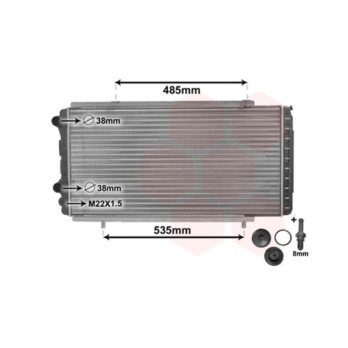 VAN WEZEL Kühler, Motorkühlung *** IR PLUS ***