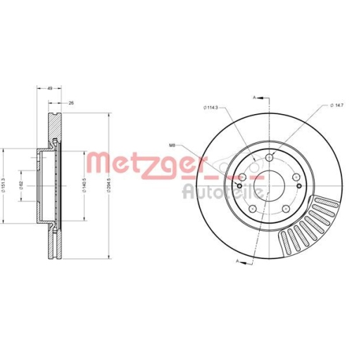 METZGER Bremsscheibe