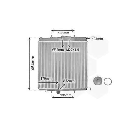 VAN WEZEL Kühler, Motorkühlung *** IR PLUS ***