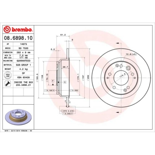 BREMBO Bremsscheibe PRIME LINE