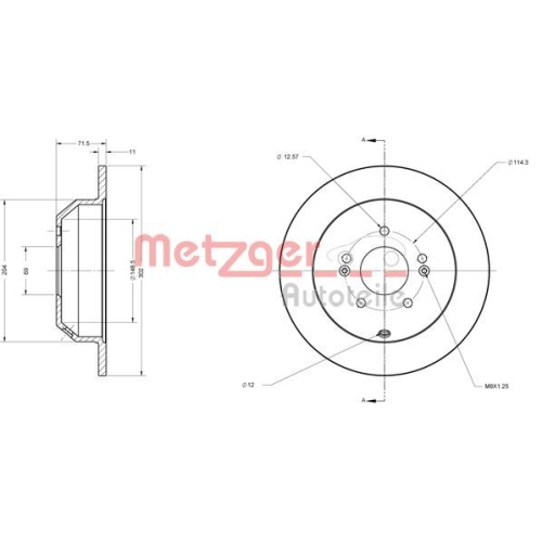 METZGER Bremsscheibe