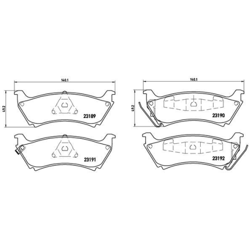 BREMBO Bremsbelagsatz, Scheibenbremse PRIME LINE