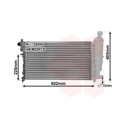 VAN WEZEL Kühler, Motorkühlung *** IR PLUS ***