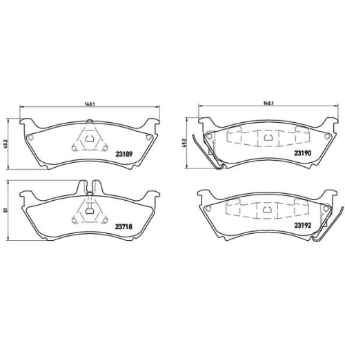 BREMBO Bremsbelagsatz, Scheibenbremse PRIME LINE