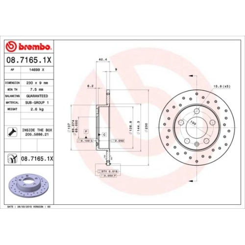 BREMBO Bremsscheibe XTRA LINE - Xtra