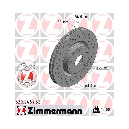 ZIMMERMANN Bremsscheibe SPORT Z