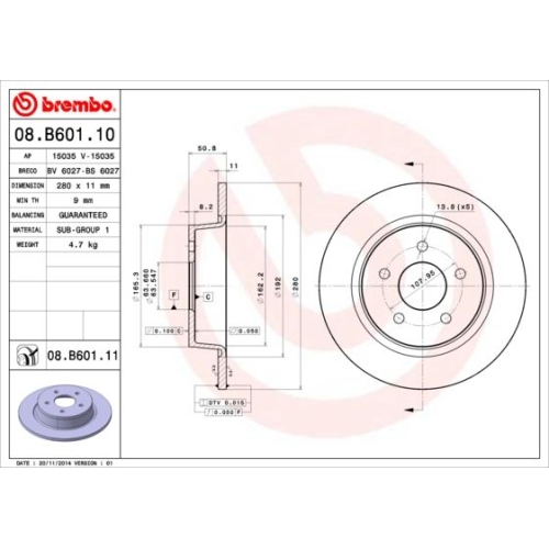 BREMBO Bremsscheibe PRIME LINE - UV Coated