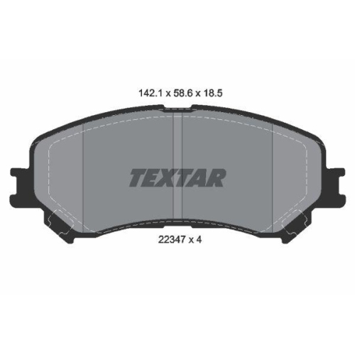 TEXTAR Bremsbelagsatz, Scheibenbremse Q+