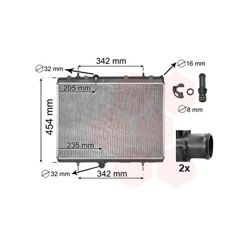 VAN WEZEL Kühler, Motorkühlung *** IR PLUS ***