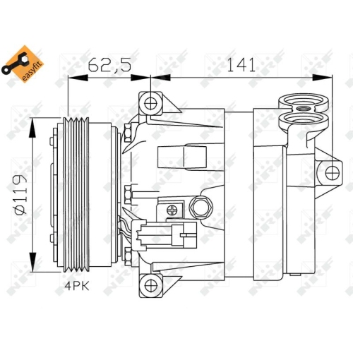 NRF Kompressor, Klimaanlage EASY FIT