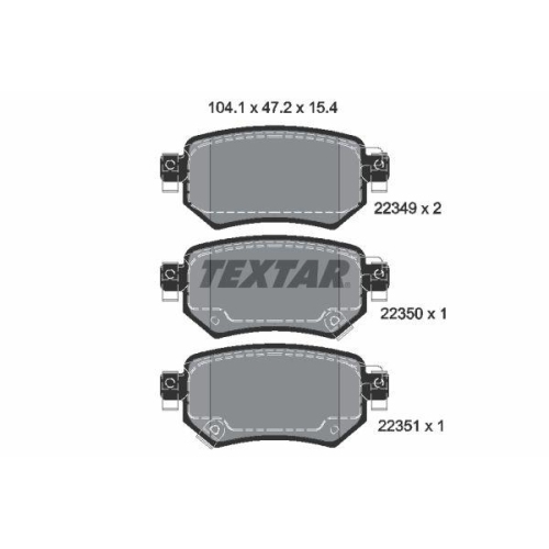 TEXTAR Bremsbelagsatz, Scheibenbremse