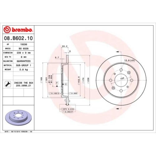 BREMBO Bremsscheibe PRIME LINE