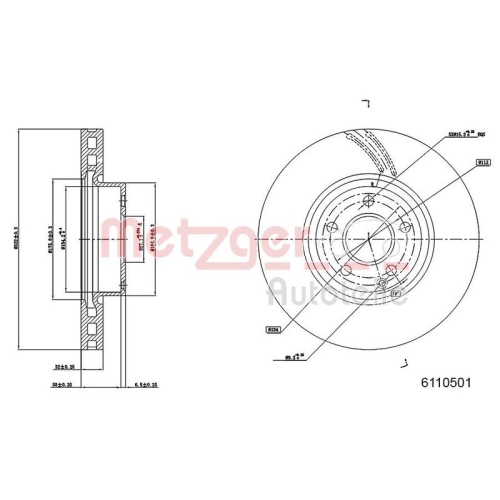 METZGER Bremsscheibe GREENPARTS