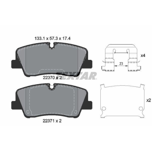 TEXTAR Bremsbelagsatz, Scheibenbremse Q+