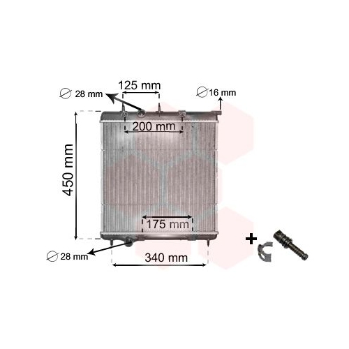 VAN WEZEL Kühler, Motorkühlung *** IR PLUS ***