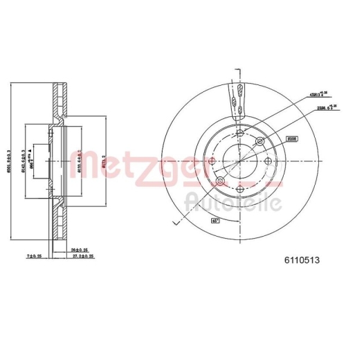 METZGER Bremsscheibe GREENPARTS