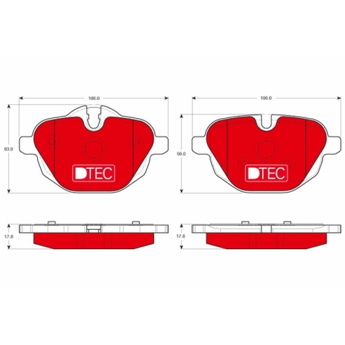 TRW Bremsbelagsatz, Scheibenbremse DTEC COTEC