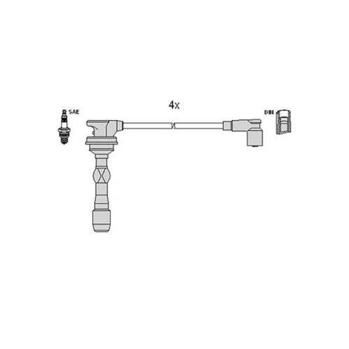 HITACHI Zündleitungssatz Hueco
