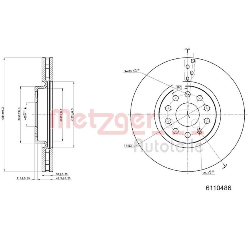 METZGER Bremsscheibe