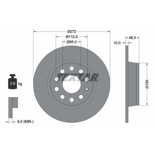 TEXTAR Bremsscheibe PRO