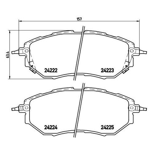 BREMBO Bremsbelagsatz, Scheibenbremse PRIME LINE